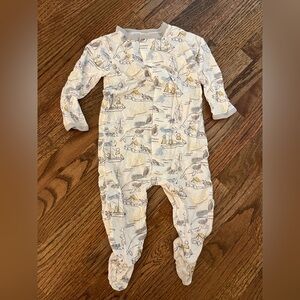 Magnetic Me footie modal pajamas Shackleton Shakleton print size 6-9 months